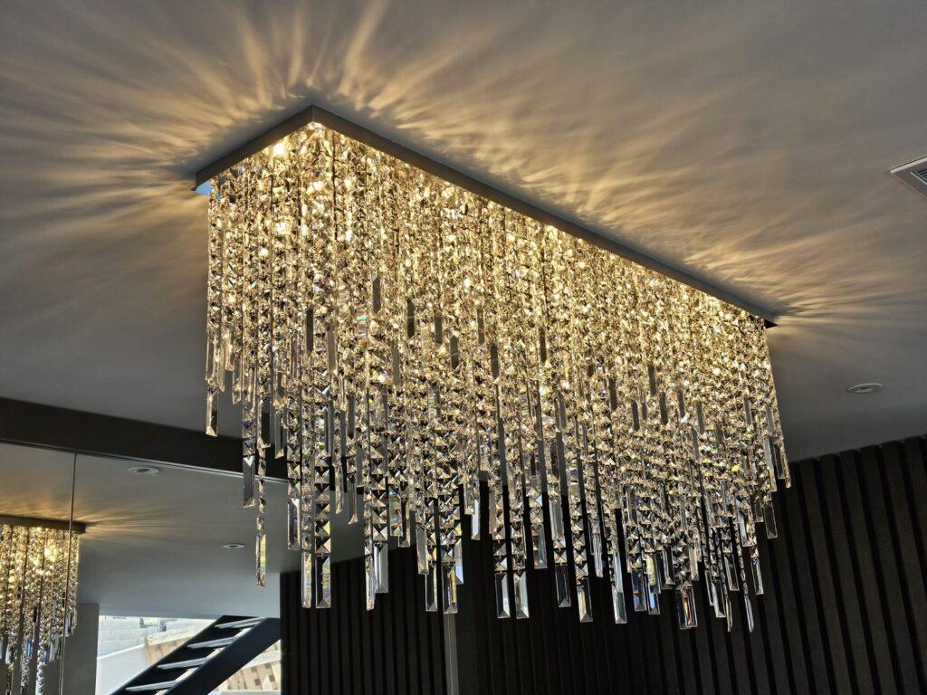 Modern chandelier inspired by traditional craftsmanship