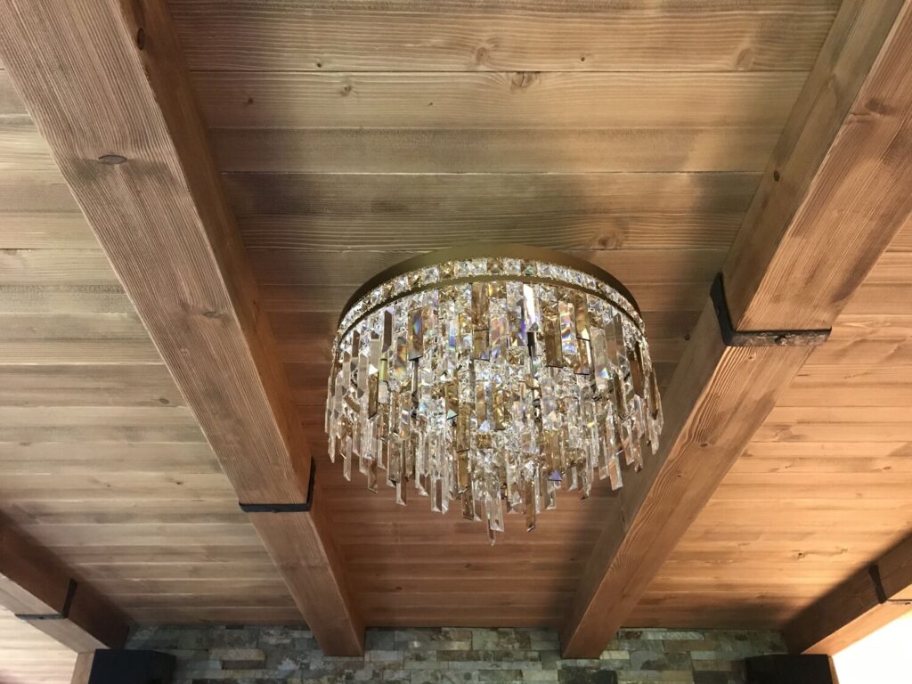 Elegant lighting centerpiece by Magnolia Blossom Interiors